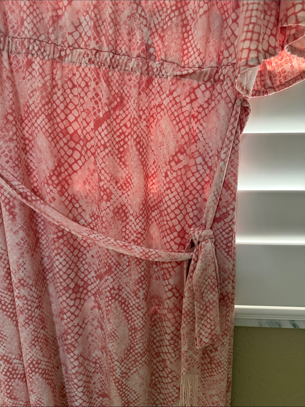 Haute Hippie Pink Snake-Print Wrap Maxi Dress - Picture 4 of 4